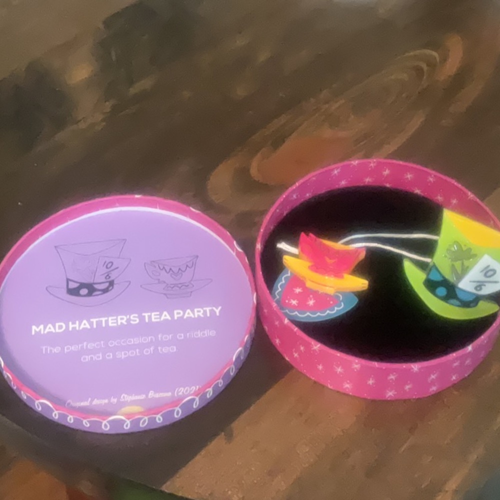 Erstwilder Mad Hatter's Tea Party Brooches